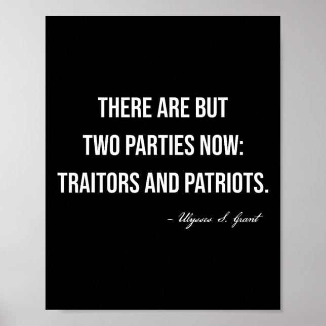 Verräter und Patrioten Republikanischer Konservati Poster (Vorne)