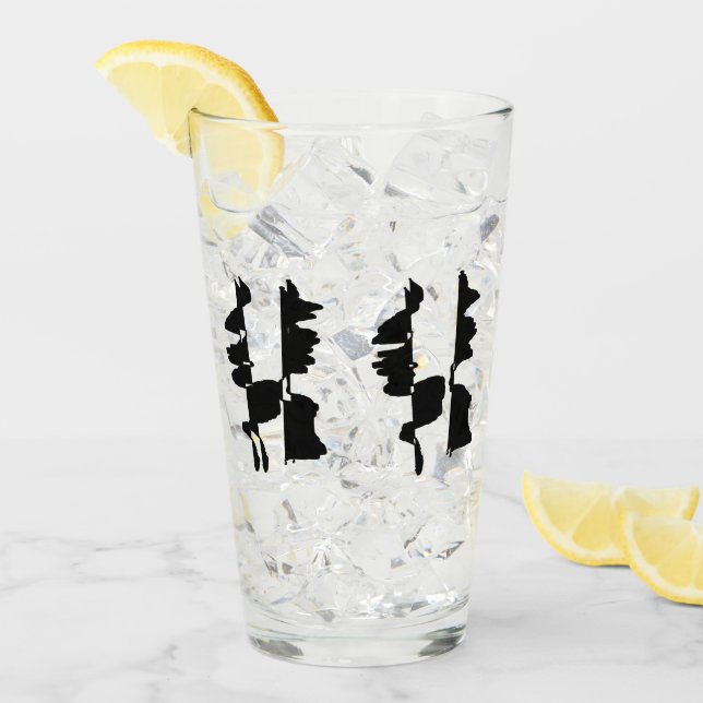 Verre Haut Design Abstrait Dual Face Glas (Vorderseite Ice)