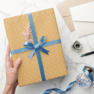 Verriegelungskurven auf Hellorange Geschenkpapier
