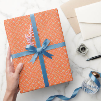 Verriegelungskurven auf Orange Geschenkpapier