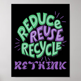 Verringern der Wiederverwendung Gerecycelt Spaß ne Poster
