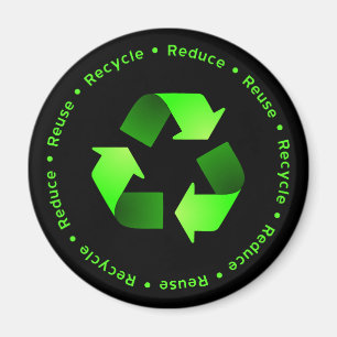 Verringern Sie, verwenden Sie wieder, recyceln Sie Magnet