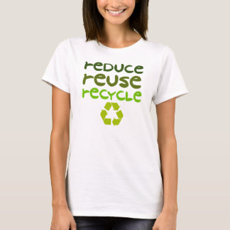 Verringern Sie Wiederverwendung recyceln der T-Shirt