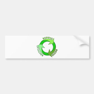 Verringern Sie Wiederverwendung recyceln Produkte! Autoaufkleber