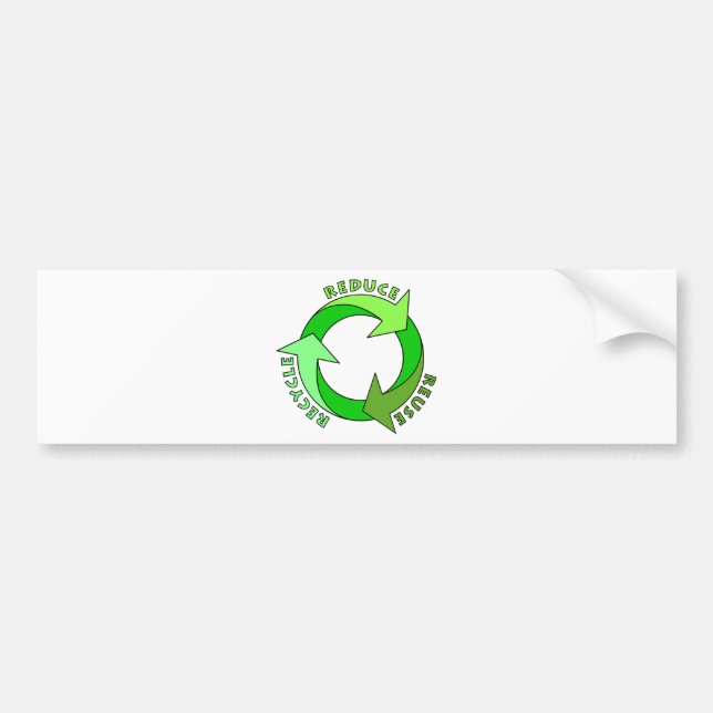 Verringern Sie Wiederverwendung recyceln Produkte! Autoaufkleber (Vorne)