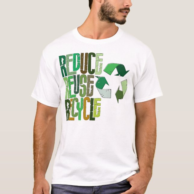 Verringern Sie Wiederverwendung recyceln T-Shirt (Vorderseite)