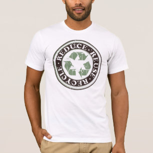 VERRINGERN SIE WIEDERVERWENDUNG RECYCELN T - SHIRT