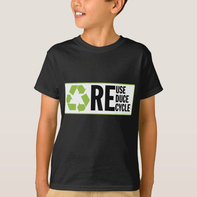 Verringern Sie Wiederverwendung recyceln T-Shirt (Vorderseite)