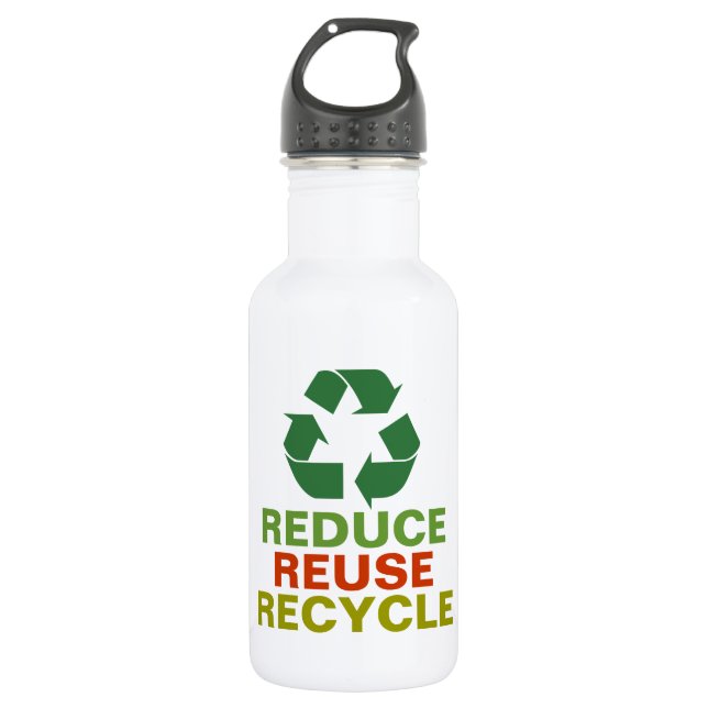 Verringern Sie Wiederverwendung recyceln Trinkflasche (Vorderseite)