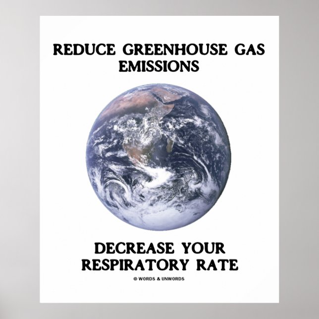 Verringerung der Treibhausgasemissionen (Spaß) Poster (Vorne)