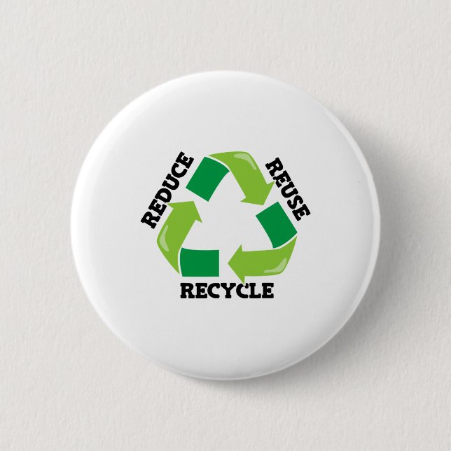 Verringerung der Wiederverwendung Gerecycelt Mutte Button (Vorderseite)