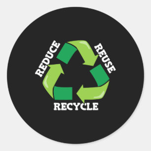 Verringerung der Wiederverwendung Gerecycelt Mutte Runder Aufkleber