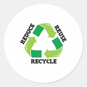 Verringerung der Wiederverwendung Gerecycelt Mutte Runder Aufkleber