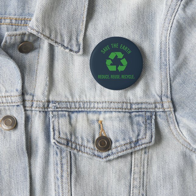 Verringerung der Wiederverwendung gerecycelt rett  Button (Beispiel)