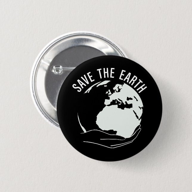 Verringerung der Wiederverwendung gerecycelt rett  Button (Vorne & Hinten)