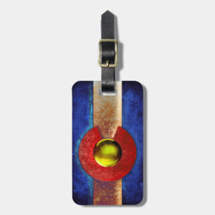 Verrostete Metallcolorado-Flagge Gepäckanhänger