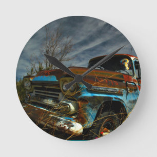 Verrosteter Apache Runde Wanduhr