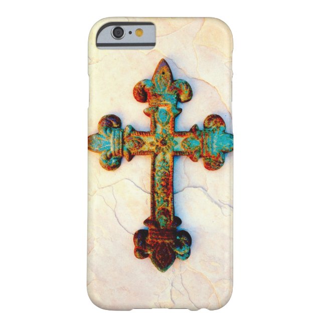 Verrosteter Eisen-Kreuz iPhone 6 Fall Case-Mate iPhone Hülle (Rückseite)