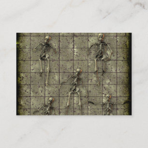 Verrostetes Metall mit den Skeletten Visitenkarte