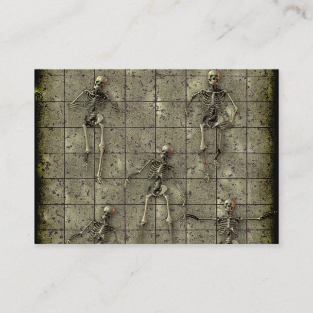 Verrostetes Metall mit den Skeletten Visitenkarte (Vorderseite)