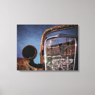 Verrottetes klassisches Auto Leinwanddruck