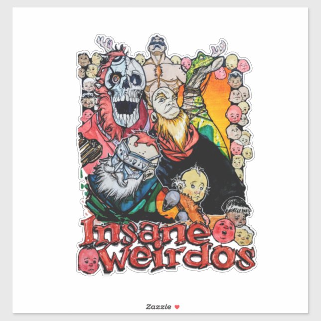 verrückt aufkleber (Blatt)