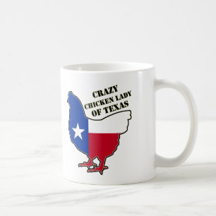 Verrückt chiken Dame von Texas Tasse
