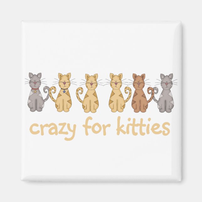 Verrückt für Kätzchen-T-Shirts und Geschenke Magnet (Vorne)