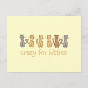 Verrückt für Kätzchen-T-Shirts und Geschenke Postkarte