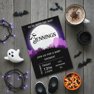 Verrückt fürs Baby. Halloween-Baby-Einladung Einladung