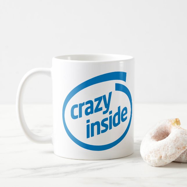 Verrückt im Innern Kaffeetasse (Mit Donut)