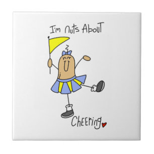Verrückt nach Cheering T-Shirts und Geschenken Fliese