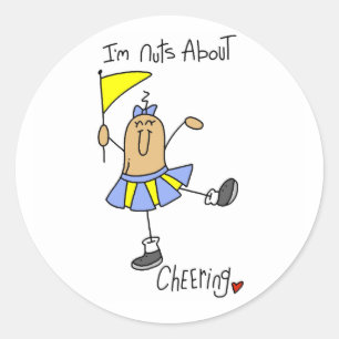 Verrückt nach Cheering T-Shirts und Geschenken Runder Aufkleber