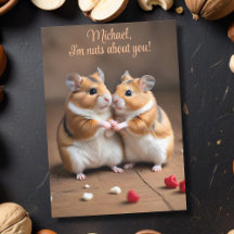 Verrückt nach dir Hamster-Paar Valentinstagskarte