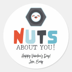 Verrückt nach dir Kawaii Valentinstag-Geschenkanhä Runder Aufkleber