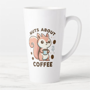 Verrückt nach Kaffee Lustiges Kawaii Eichhörnchen  Milchtasse