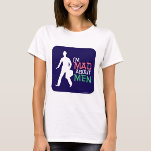 Verrückt nach Männern Lustiger Vintage-Slogan T-Shirt