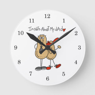 Verrückt nach meinem Dad T-Shirts und Geschenke Runde Wanduhr