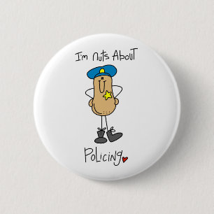 Verrückt nach Polizei T-Shirts und Geschenken Button