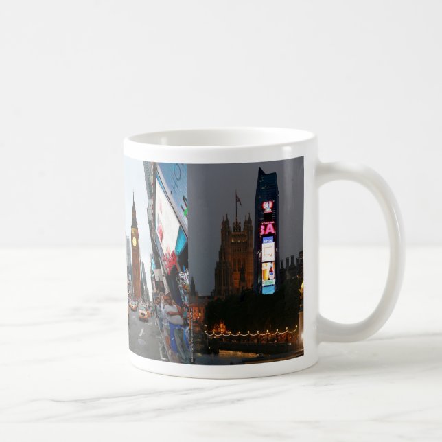 Verrückt! New York City trifft London Tasse (Rechts)
