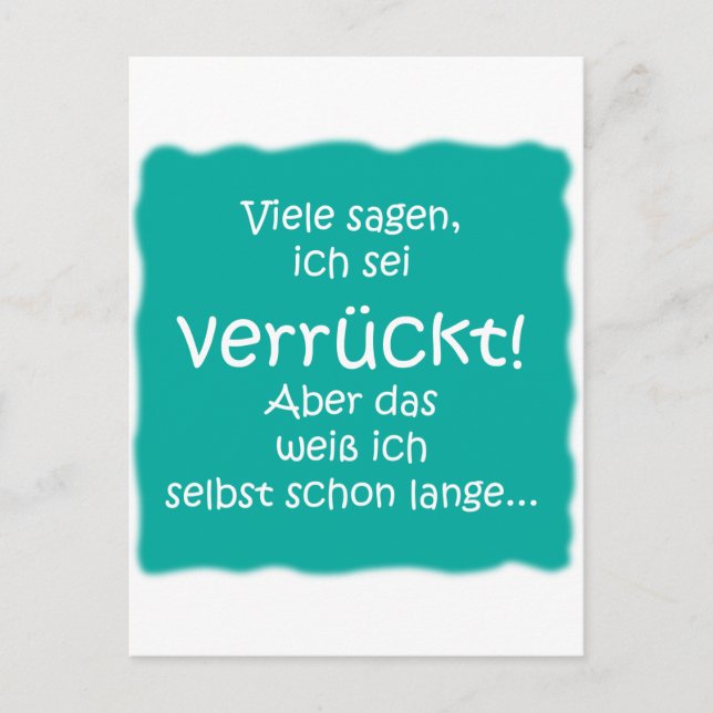 Verrückt! Postkarte (Vorderseite)