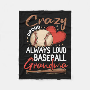Verrückt stolz immer laute Baseball-Kunstwerke Fleecedecke