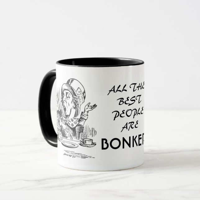 VERRÜCKT TASSE (Vorderseite Links)