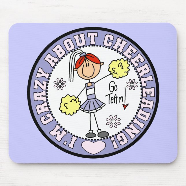 Verrückt über Cheerleading Mousepad (Vorne)