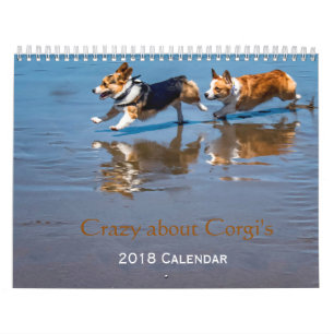 Verrückt über Wandkalender des Corgis 2018
