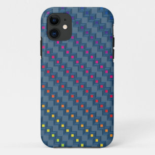 Verrückte abstrakte Quadrate iPhone 11 Hülle
