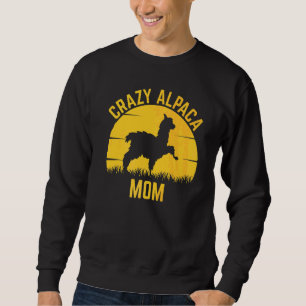 Verrückte Alpakamutter Alpaka Familie Vintage So Sweatshirt