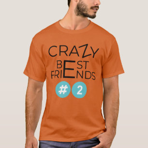 Verrückte beste Freunde Retro T-Shirt