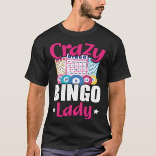 Verrückte Bingo Lady Oma Großmutter Granny Opa T-Shirt