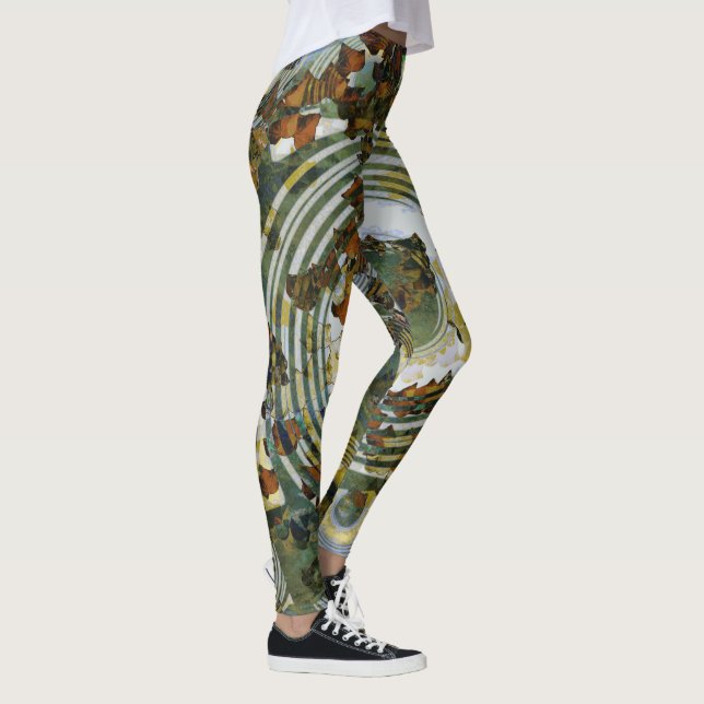 Verrückte Blatt-Camouflage Leggings (Rechts)